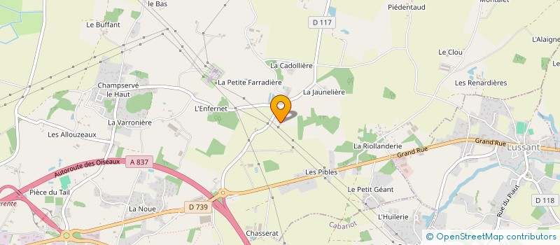 localisation de l'entreprise SYNDICAT INTERCOMMUNAL A VOCATION SCOLAIRE ENTRE LES COMMUNES DE LUSSANT MORAGNE ET SAINT COUTANT LE GRAND  MORAGNE