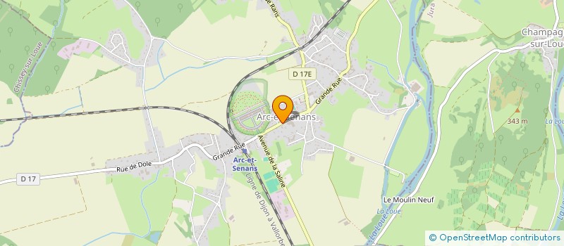 localisation de l'entreprise SYNDICAT INTERCOMMUNAL A VOCATION UNIQUE CONSTRUCTION ET ENTRETIEN BATIMENTS MARPA  ARC-ET-SENANS