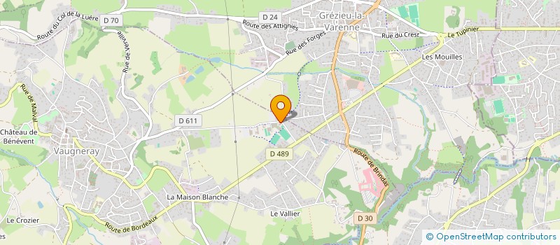 localisation de l'entreprise SYNDICAT INTERCOMMUNAL A VOCATION UNIQUE D'ASSAINISSEMENT DE LA HAUTE VALLEE DE L'YZERON  VAUGNERAY