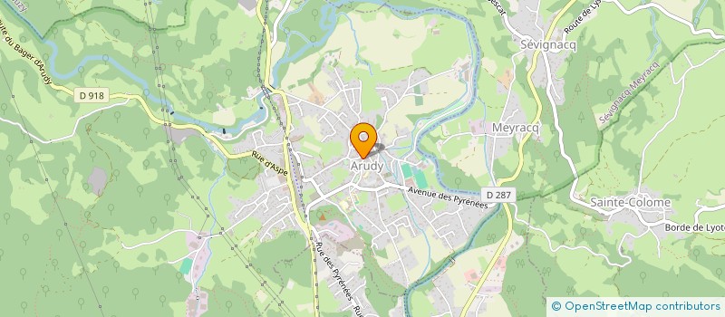 localisation de l'entreprise SYNDICAT INTERCOMMUNAL A VOCATION UNIQUE D'ASSAINISSEMENT DE LA VALLEE D'OSSAU à ARUDY
