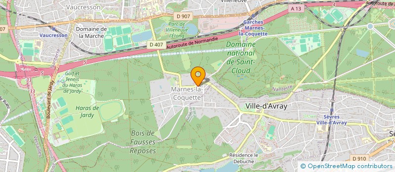 localisation de l'entreprise SYNDICAT INTERCOMMUNAL A VOCATION UNIQUE DE GARCHES/MARNES-LA-COQUETTE  MARNES-LA-COQUETTE