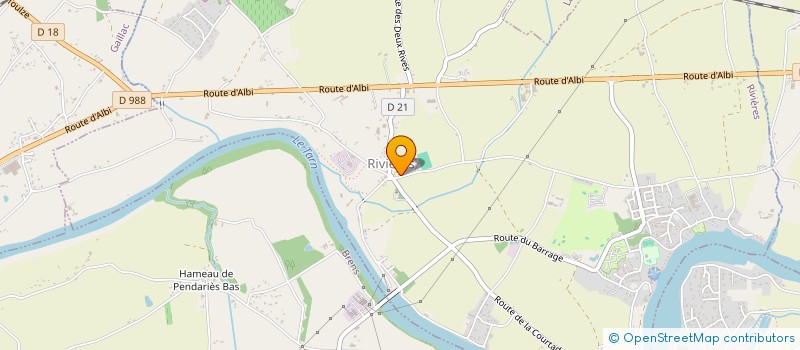 localisation de l'entreprise SYNDICAT INTERCOMMUNAL A VOCATION UNIQUE DE RENOVATION ET DE GESTION DE LA PISCINE D'AIGUELEZE  RIVIERES