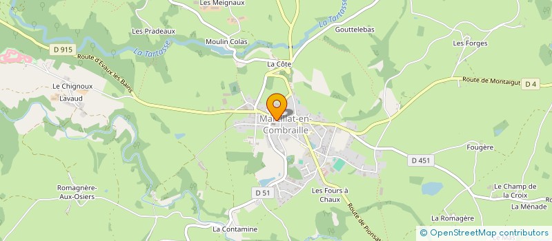 localisation de l'entreprise SYNDICAT INTERCOMMUNAL A VOCATION UNIQUE DU CENTRE DE SARCELLES MARCILLAT EN COMBRAILLE à MARCILLAT-EN-COMBRAILLE