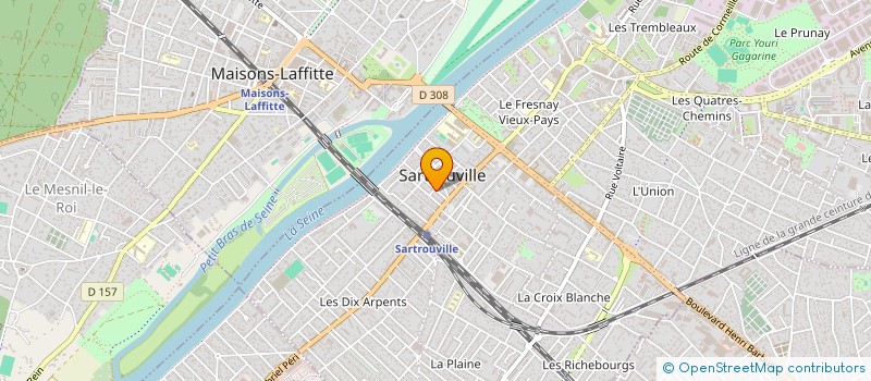 localisation de l'entreprise SYNDICAT INTERCOMMUNAL ASSAINISSEMENT DE SARTROUVILLE, MAISONS-LAFFITTE, MONTESSON ET LE MESNIL-LE-ROI à SARTROUVILLE