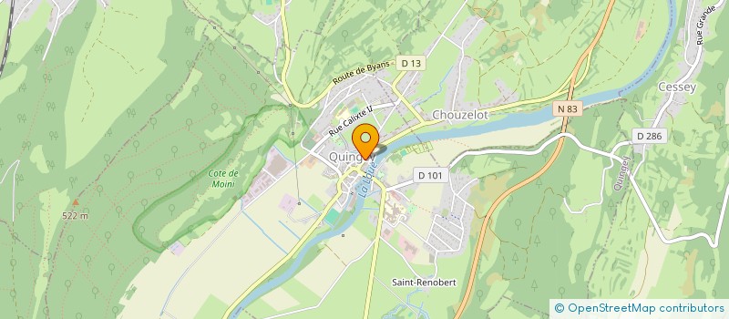 localisation de l'entreprise SYNDICAT INTERCOMMUNAL BARTHERANS ECHAY CUSSEY CHATILLON à CUSSEY-SUR-LISON