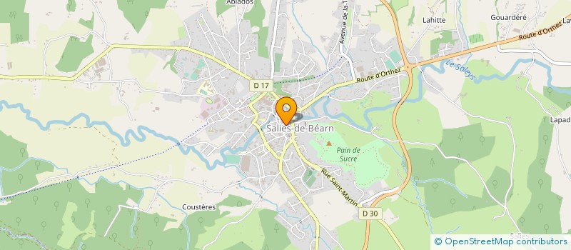 localisation de l'entreprise SYNDICAT INTERCOMMUNAL D'ALIMENTATION EN EAU POTABLE DU SALEYS ET DES GAVES à SALIES-DE-BEARN