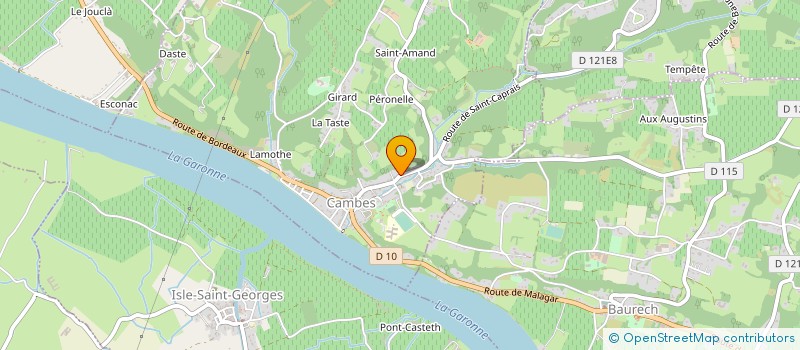 localisation de l'entreprise SYNDICAT INTERCOMMUNAL D'EAU ET D'ASSAINISSEMENT DES PORTES DE L'ENTRE DEUX MERS (SIEA DES PORTES DE L'ENTRE DEUX MERS) à CAMBES