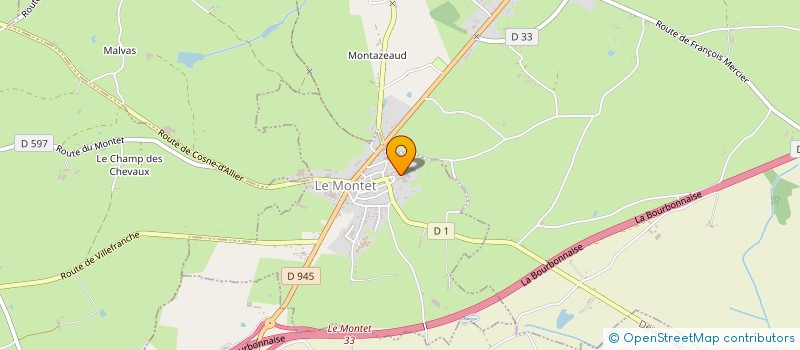 localisation de l'entreprise SYNDICAT INTERCOMMUNAL DE DEFENSE CONTRE LES FLEAUX ATMOSPHERIQUES DE LA REGION DE MONTET à LE MONTET