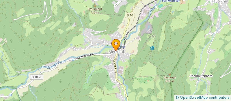 localisation de l'entreprise SYNDICAT INTERCOMMUNAL DE LA HAUTE VALLEE DE LA FECHT  METZERAL