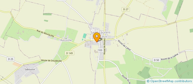 localisation de l'entreprise SYNDICAT INTERCOMMUNAL DE LA REGION DE SAINT-LAURENT-EN-CAUX - TRANSPORT ET GESTION SCOLAIRES - BIBLIOTHEQUE à SAINT-LAURENT-EN-CAUX