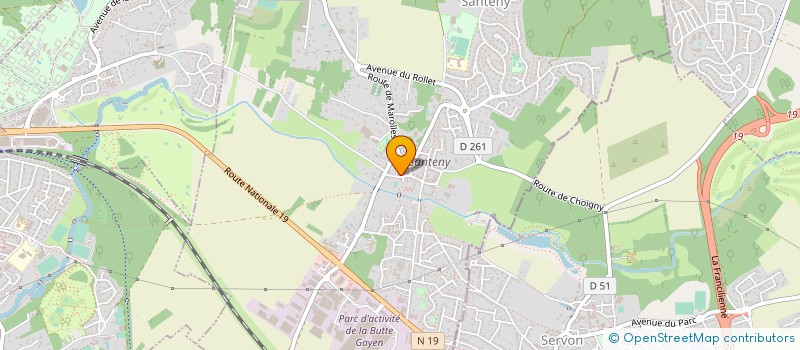 localisation de l'entreprise SYNDICAT INTERCOMMUNAL DE POLICE A VOCATION UNIQUE DE MANDRES-LES-ROSES, SANTENY, PERIGNY-SUR-YERRES, MAROLLES-EN-BRIE à SANTENY