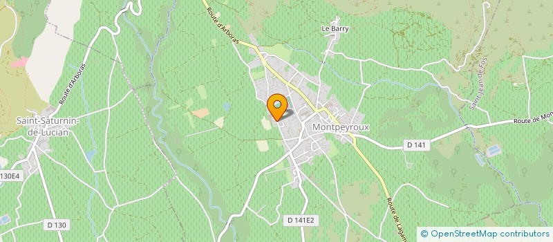 localisation de l'entreprise SYNDICAT INTERCOMMUNAL DES CHASSEURS PROPRIETAIRES ET HABITANTS DE MONTPEYROUX-ARBORAS-LAGAMAS  MONTPEYROUX