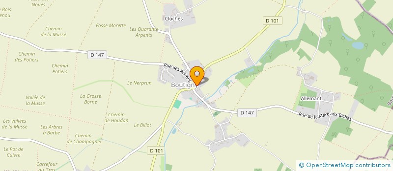 localisation de l'entreprise SYNDICAT INTERCOMMUNAL DES EAUX à BOUTIGNY-PROUAIS