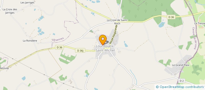 localisation de l'entreprise SYNDICAT INTERCOMMUNAL DES EAUX DU VAL DE CREUSE à LOURDOUEIX-SAINT-MICHEL