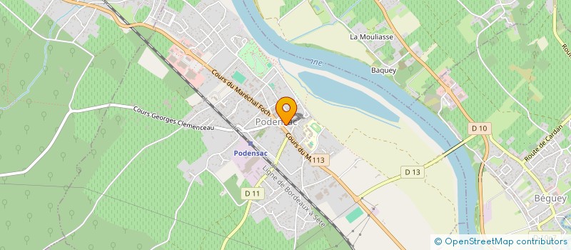 localisation de l'entreprise SYNDICAT INTERCOMMUNAL DES EAUX ET D'ASSAINISSEMENT DES DEUX RIVES DE GARONNE à PODENSAC