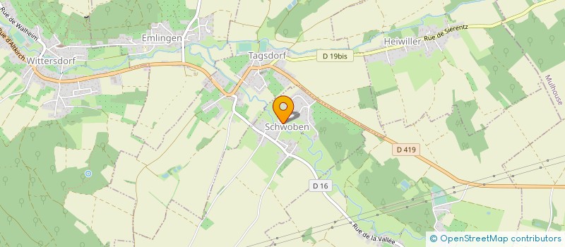 localisation de l'entreprise SYNDICAT INTERCOMMUNAL DES SAPEURS-POMPIERS DE SCHWOBEN - TAGSDORF - HEIWILLER - WITTERSDORF - EMLINGEN à SCHWOBEN