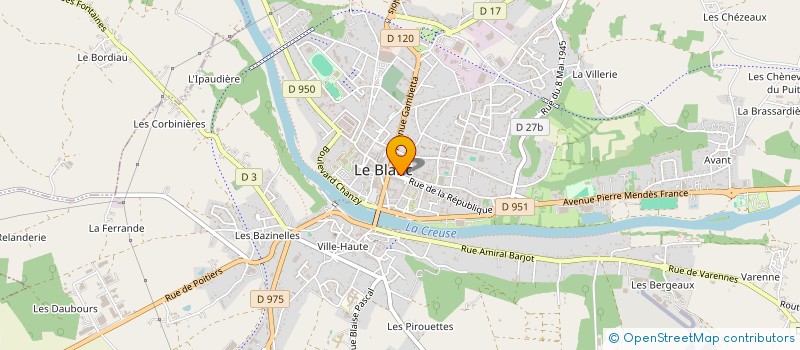 localisation de l'entreprise SYNDICAT INTERCOMMUNAL DES TRANSPORTS SCOLAIRES REGION DU BLANC à LE BLANC