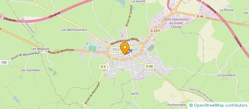 localisation de l'entreprise SYNDICAT INTERCOMMUNAL EQUIPEMENT SCOLAIRE ET SPORTIF DU COLLEGE DE MONTMARAULT à MONTMARAULT