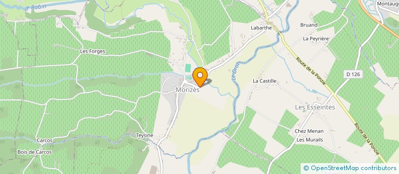 localisation de l'entreprise SYNDICAT INTERCOMMUNAL ORGANISATION ET GESTION RAMASSAGE SCOLAIRE BAGAS CAMIRAN LOUBENS MORIZES à MORIZES