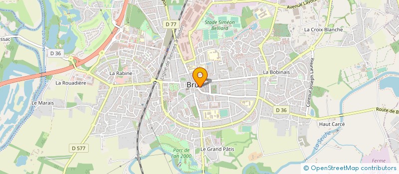 localisation de l'entreprise SYNDICAT INTERCOMMUNAL POUR L ENSEIGNEMENT DE LA MUSIQUE RIVE SUD  BRUZ