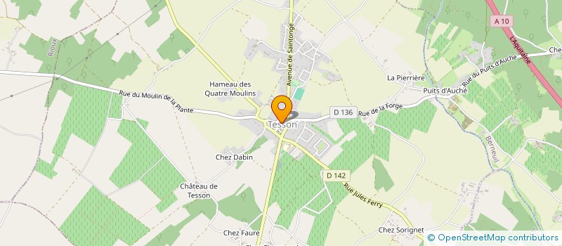 localisation de l'entreprise SYNDICAT INTERCOMMUNAL POUR LA GESTION DU REGROUPEMENT SCOLAIRE DE RIOUX-TESSON  TESSON