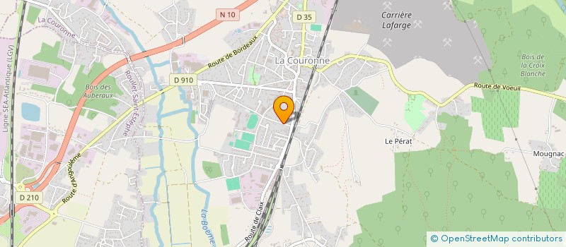 localisation de l'entreprise SYNDICAT INTERCOMMUNAL STRUCTURE D'ACCUEIL DE PERSONNES AGEES LA COURONNE NERSAC ROULLET ST ESTEPHE à LA COURONNE