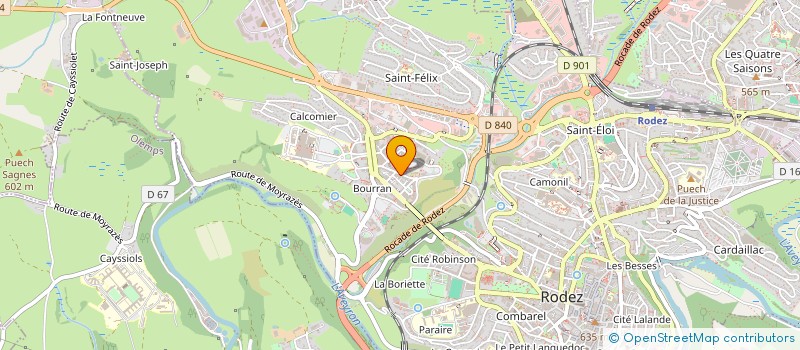 localisation de l'entreprise SYNDICAT INTERCOMMUNALD'ENERGIES DU DEPARTEMENT DE L'AVEYRON à RODEZ