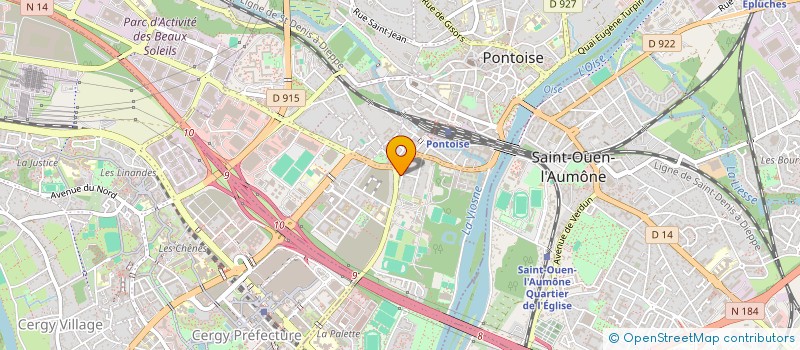 localisation de l'entreprise SYNDICAT INTERCOMMUNAUTAIRE POUR L'ASSAINISSEMENT DE LA REGION DE CERGY-PONTOISE ET DU VEXIN - SIARP à PONTOISE