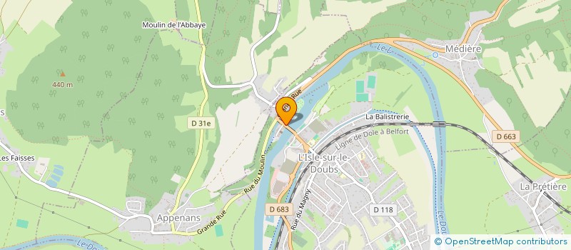 localisation de l'entreprise SYNDICAT JEUNES AGRICULTEURS DE ISLE-SUR-LE-DOUBS  L'ISLE-SUR-LE-DOUBS