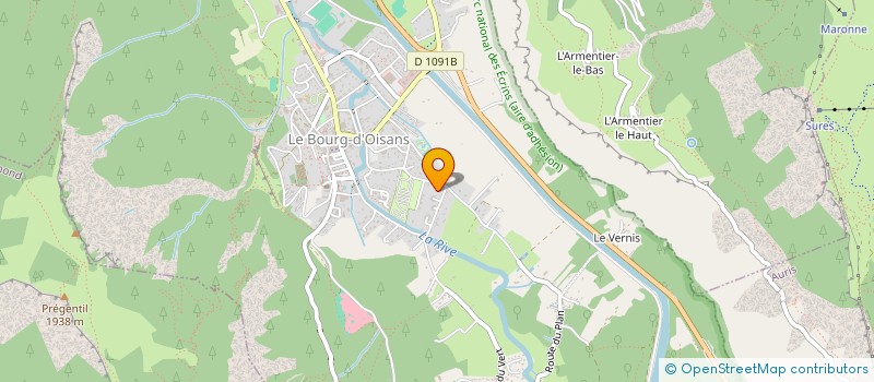 localisation de l'entreprise SYNDICAT LOCAL ALPE SPORTS LOISIRS - E.P.F. - A.V.L.  LE BOURG-D'OISANS