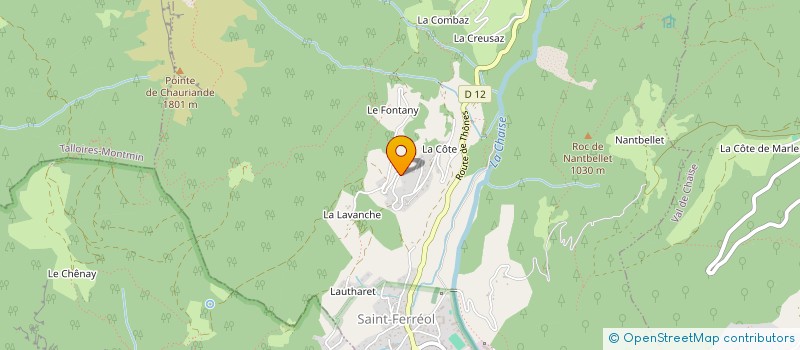 localisation de l'entreprise SYNDICAT LOCAL 'BUREAU MONTAGNE CHEMINS DES ALPES'  SAINT-FERREOL