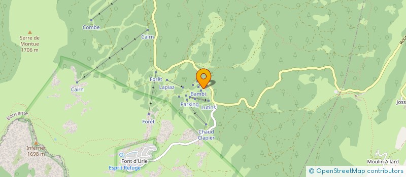 localisation de l'entreprise SYNDICAT LOCAL ECOLE DE SKI FONT D'URLE  BOUVANTE