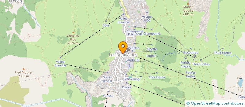 localisation de l'entreprise SYNDICAT LOCAL MONITEURS DE SKI  LES DEUX ALPES