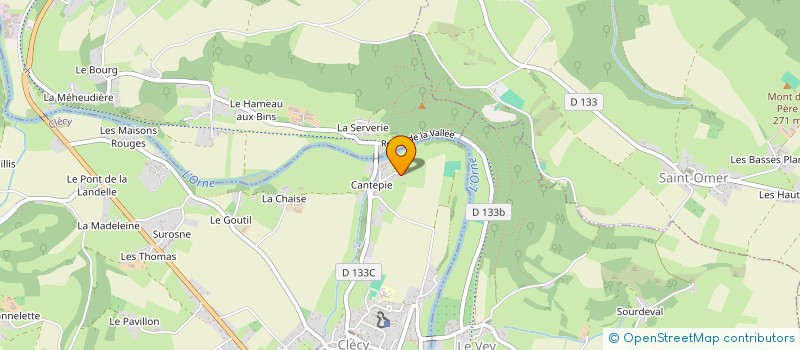 localisation de l'entreprise SYNDICAT LOCAL PARAPENTE NORMANDIE  CLECY