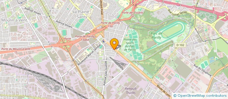 localisation de l'entreprise SYNDICAT METALLURGIE R V I CGT à VENISSIEUX