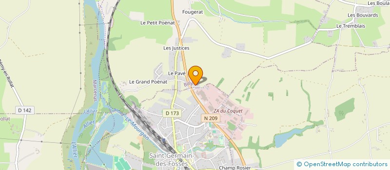 localisation de l'entreprise SYNDICAT MIXTE A VOCATION MULTIPLE VAL D'ALLIER à BILLY