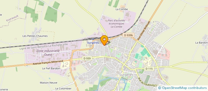 localisation de l'entreprise SYNDICAT MIXTE CYCLAD à SURGERES