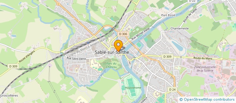 localisation de l'entreprise SYNDICAT MIXTE D'ALIMENTATION EN EAU POTABLE (SMAEP) SARTHE ET LOIR  SABLE-SUR-SARTHE