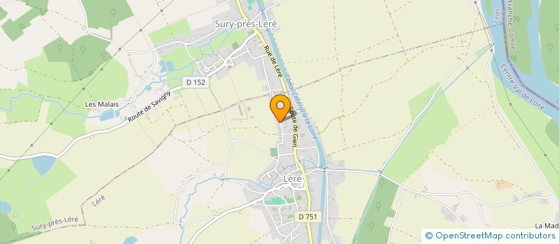 localisation de l'entreprise SYNDICAT MIXTE D'ALIMENTATION EN EAU POTABLE VAL DE LOIRE ET DU PAYS FORT  LERE