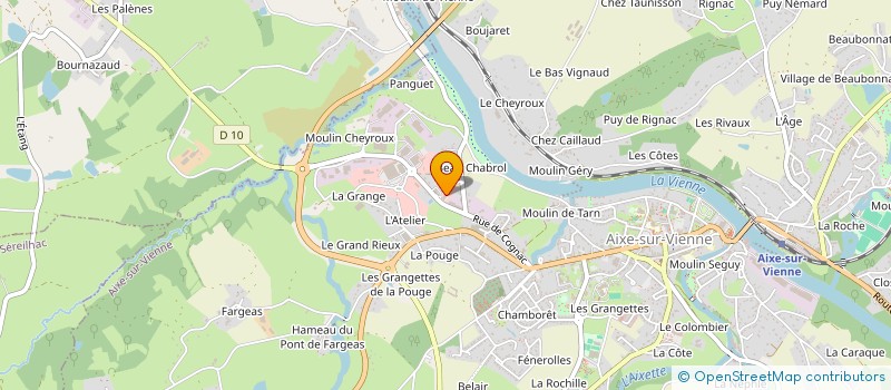 localisation de l'entreprise SYNDICAT MIXTE D'ALIMENTATION EN EAU POTABLE VIENNE BRIANCE GORRE  AIXE-SUR-VIENNE