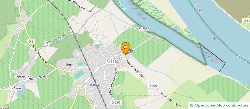 localisation de l'entreprise SYNDICAT MIXTE D'AMENAGEMENT DES BASSINS VERSANTS DE L'ARTIGUE ET DE LA MAQUELINE  MACAU