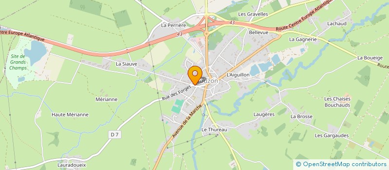localisation de l'entreprise SYNDICAT MIXTE D'AMENAGEMENT DU BASSIN DE LA VOUEIZE à GOUZON