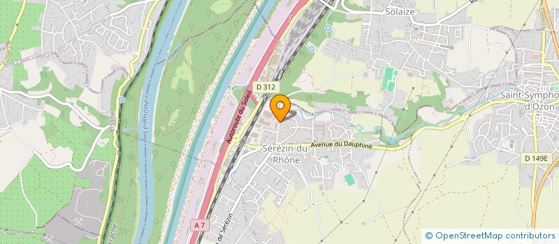 localisation de l'entreprise SYNDICAT MIXTE D EAU POTABLE RHONE SUD à SEREZIN-DU-RHONE