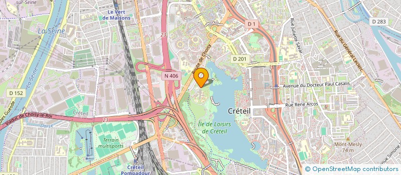 localisation de l'entreprise SYNDICAT MIXTE D'ETUDES, D'AMENAGEMENT ET DE GESTION DE L'ILE DE LOISIRS DE CRETEIL à CRETEIL