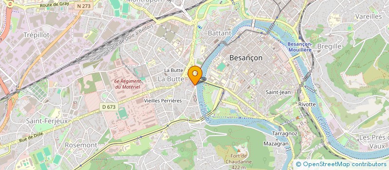localisation de l'entreprise SYNDICAT MIXTE DE BESANCON ET SA REGION POUR LE TRAITEMENT DES DECHETS (SYBERT)  BESANCON