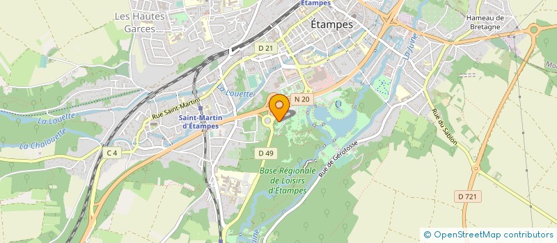 localisation de l'entreprise SYNDICAT MIXTE DE L'ILE DE LOISIRS D'ETAMPES à ETAMPES