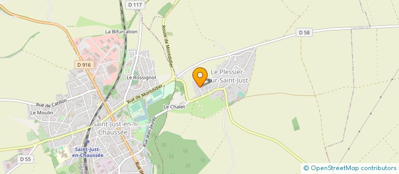 localisation de l'entreprise SYNDICAT MIXTE DE L'OISE PLATEAU PICARD à LE PLESSIER-SUR-SAINT-JUST