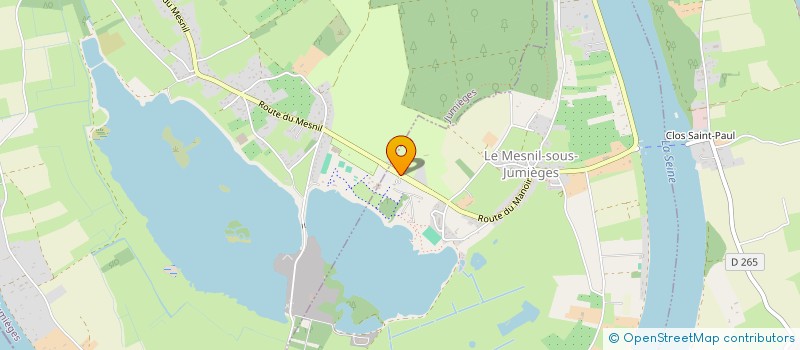 localisation de l'entreprise SYNDICAT MIXTE DE LA BASE DE PLEIN AIR ET DE LOISIRS ET DU GOLF DE JUMIEGES-LE MESNIL  LE MESNIL-SOUS-JUMIEGES