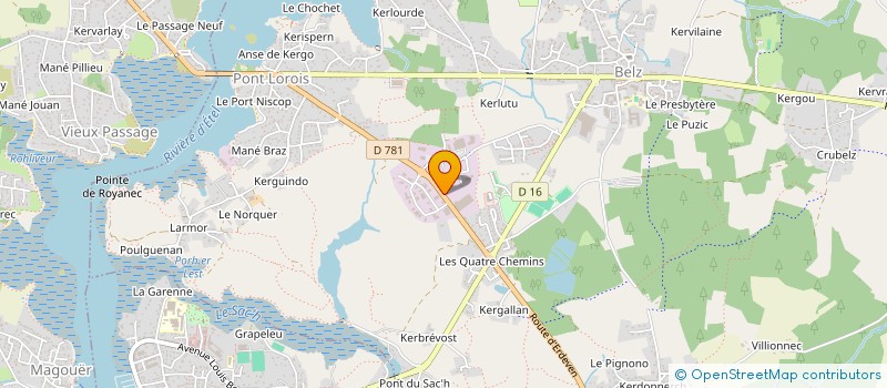 localisation de l'entreprise SYNDICAT MIXTE DE LA RIA D'ETEL à BELZ
