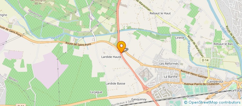 localisation de l'entreprise SYNDICAT MIXTE DE LA VALLEE DE L'ORB ET DU LIBRON à BEZIERS